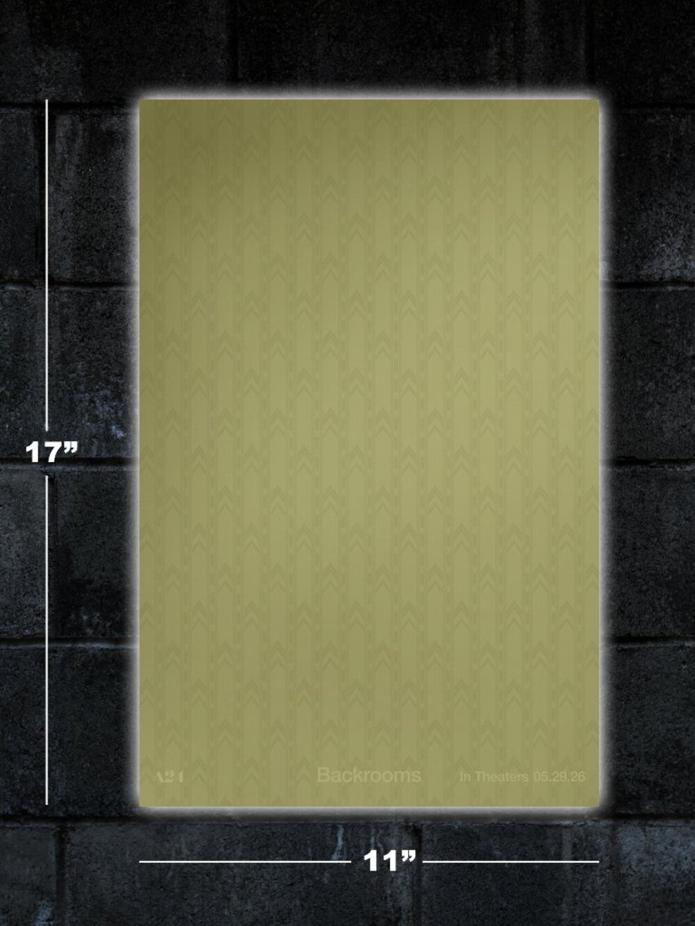 The Backrooms horror movie poster - 11x17 wall art print merch creepypasta meme